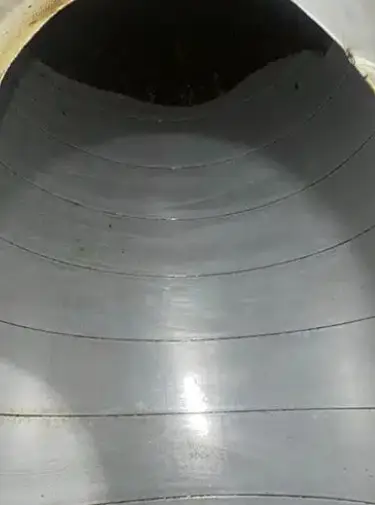 Grease duct after cleaning