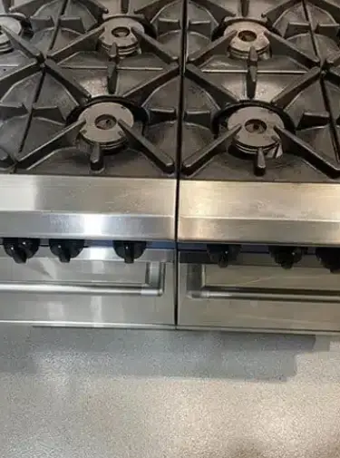 Kitchen hob after cleaning